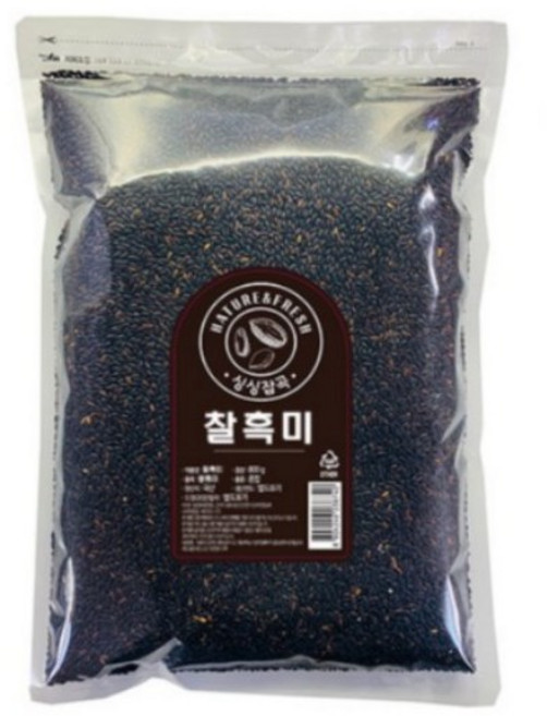25년산 햇곡 국산 100% 찰흑미, 1개, 1kg
