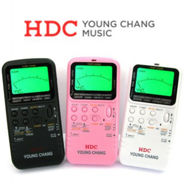 HDC 영창 메트로놈 YCMT3500N 피아노 기타 전자 튜너 겸용 Yongchang Metronome, 화이트