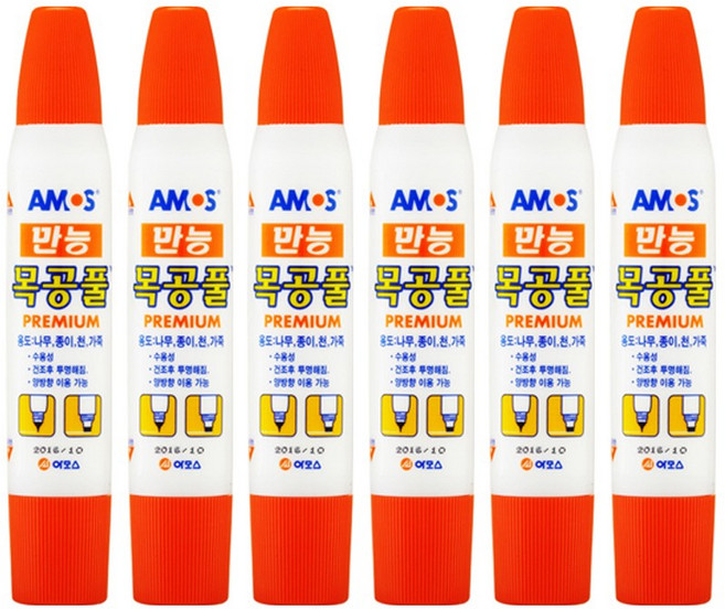 아모스 목공풀 74g X6개입, 6개