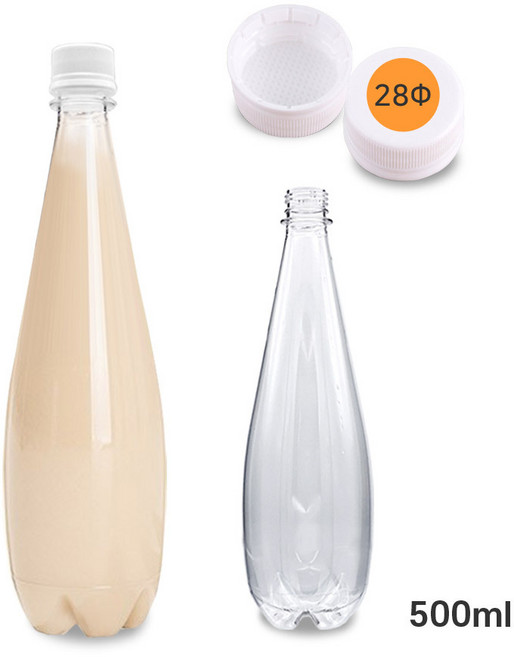 막걸리전용캡 효소용기 500ml 2개, 막걸리캡-화이트