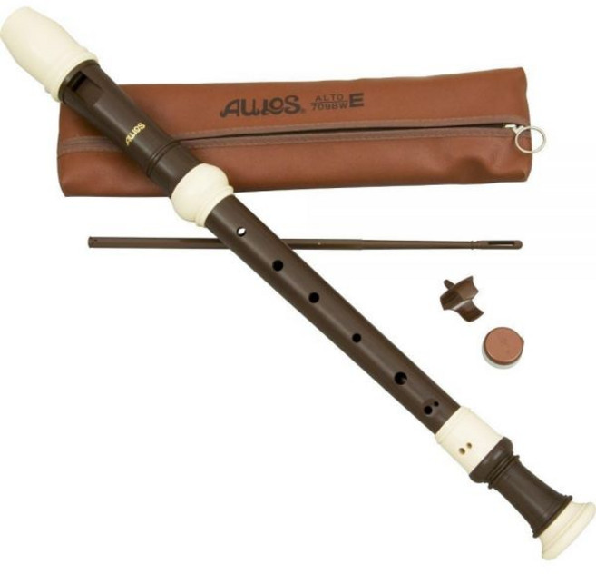 Aulos 교실 레코더 Alto 3피스 영어 우드그레인 마감 A709BW, 1개