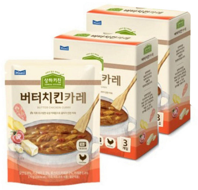 상하키친 버터치킨카레 170g 3입 2개 (총6개)