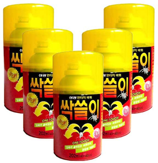 성광 원터치 바퀴싹쓸이 202ml 5개 분사식바퀴벌레살충제