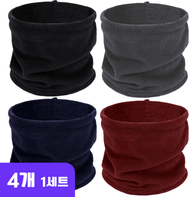 디어스텝 방한 워머 겨울 목토시 기모 넥워머 4P