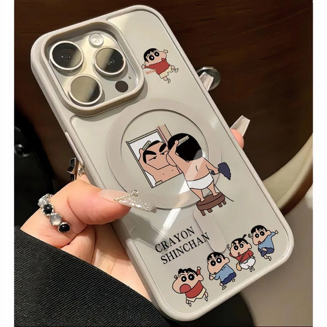 아펙시움 아이폰 15 16 17 프로 프로맥스 휴대폰 멕세이프 투명 케이스 머리를 빗다 사내아이