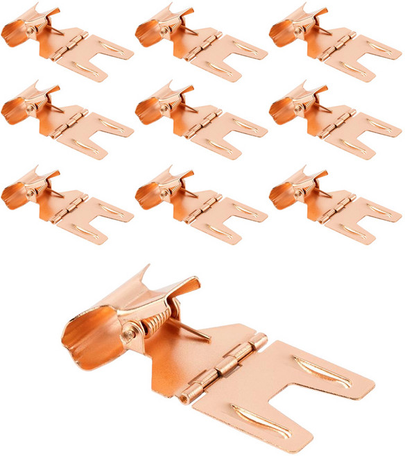 아베라 경첩 POP 가격표 꽂이 쇼클립, 로즈골드, 10개입