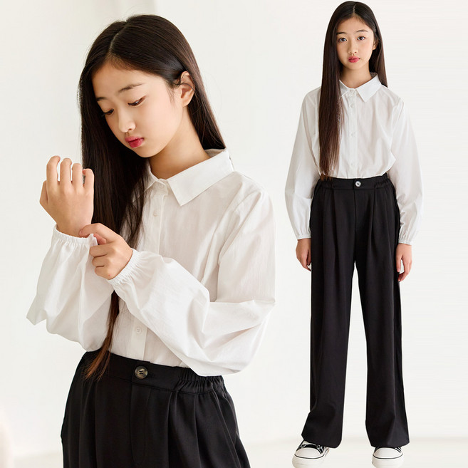 미니로이 초등 여아 블라우스 아동복 셔츠 주니어 (125-155cm)