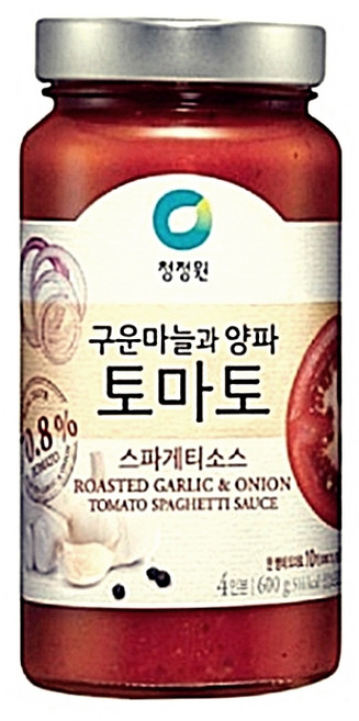 청정원 구운마늘과 양파 토마토 스파게티소스, 4개, 600g