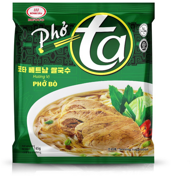 빈타이포타 베트남쌀국수 즉석쌀국수 소고기맛, 65g, 30개