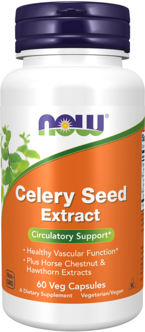 NOW Foods 芹菜籽複合素食膠囊, 60顆, 1罐