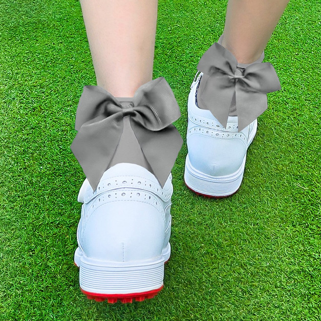 왕리본양말 여성 골프양말 포인트 발목 중목 양말 뒷리본