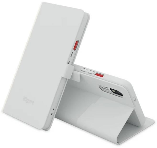 BIGME HiBreak Pro 액세서리 전용 오리지널 휴대폰 케이스 및 보호 필름, 03 white flip case
