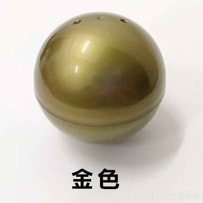 扭蛋殼 全實彩色正圓, 10cm金色單1顆, 10個