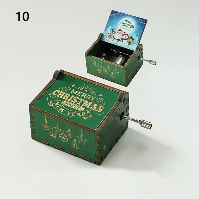 생일 선물용 손잡이 나무 오르골 클래식 공예 조각된 뮤직 박스 패션 홈 장식, 03 10