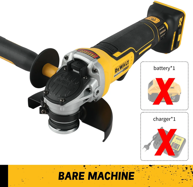 DEWALT DCG406 키트 125MM 20V 앵글 그라인더 브러시리스 마그레브 금속 절단 충전식 앵글 그라인더 배터리, 01 406 125mm-No Battery, 02 영국