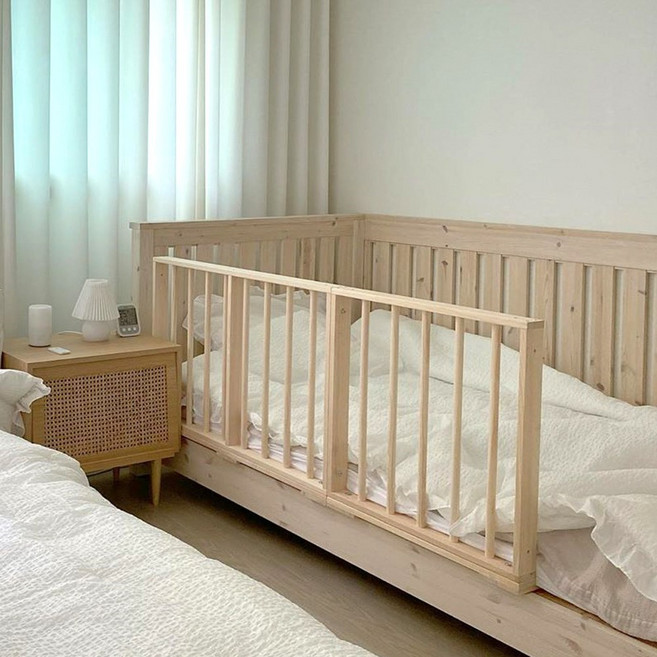 플라팜 향균피톤치드 원목침대안전가드 편백나무 소나무 침대가드