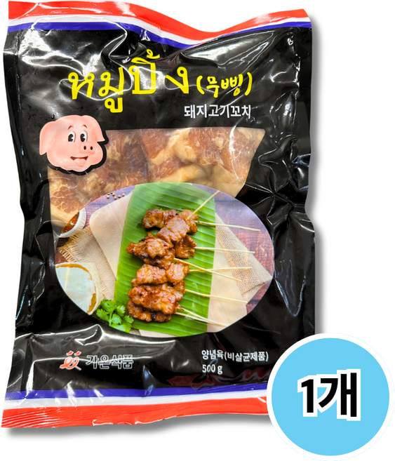태국식품 냉동 무삥 돼지고기꼬치 Thai Grilled Pork Moo Ping, 1개, 500g