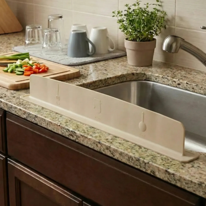 루나리브 싱크대 물막이 워터펜스, 2개, 베이지