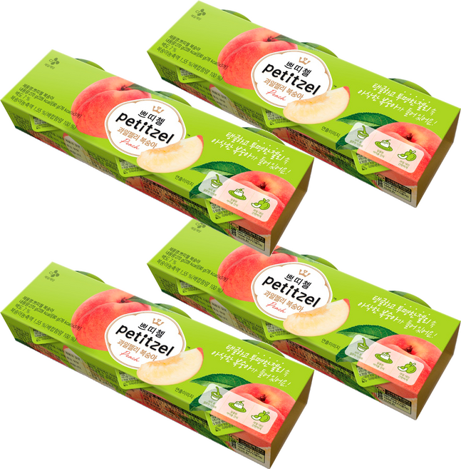 쁘띠첼 과일젤리 복숭아, 90g, 12개