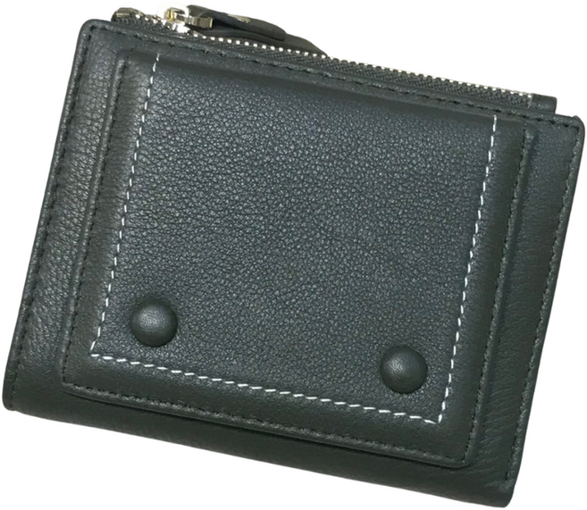 MINA 韓國軟牛皮 壓釦證件夾 10卡位 4夾層 2鈔票層 零錢包