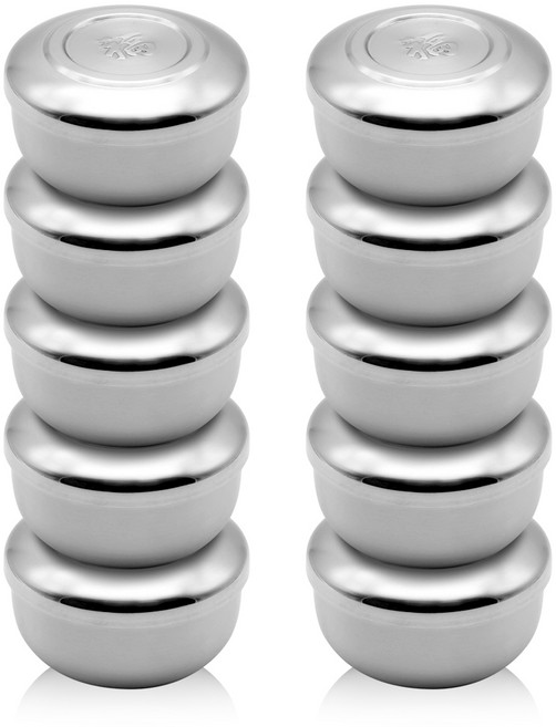 키친왕 이중 스텐 밥그릇, 10개, 무광