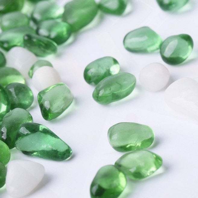 마리모 어항 구피 베타 새우 수초 수중 장식 콩돌 용기, 1개