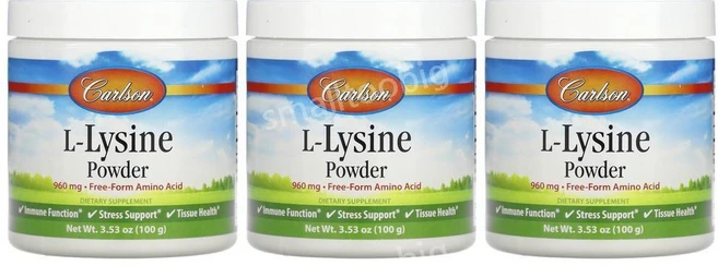 칼슨 엘 라이신 운동후 아미노산 960mg 파우더 가루 100g 3병 L Lysine - 쿠팡