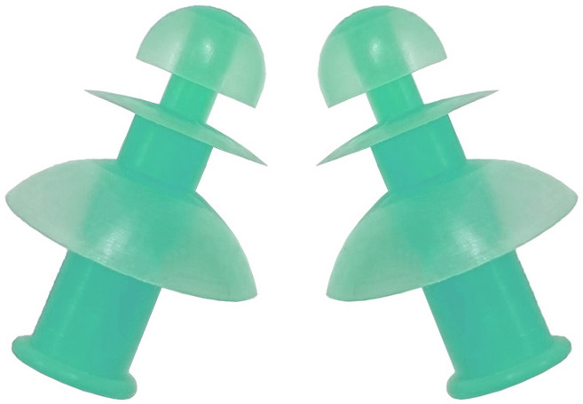 국내생산 아퀴스트 수영 실리콘 귀마개 소음방지 이어플러그 3단, 1개, 그린