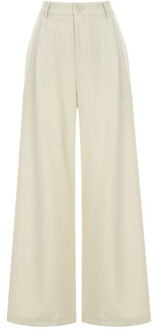 페이지플린 여성용 프론트 절개 핀턱 와이드 슬랙스 P6APT009C