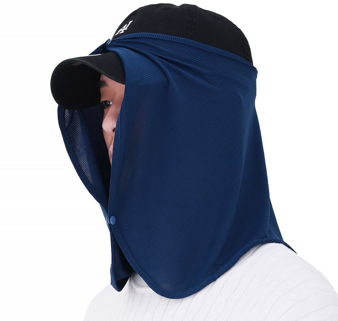 카투스 NEW 얼굴 햇빛가리개 얼굴가리개 자외선차단, 1개, 네이비