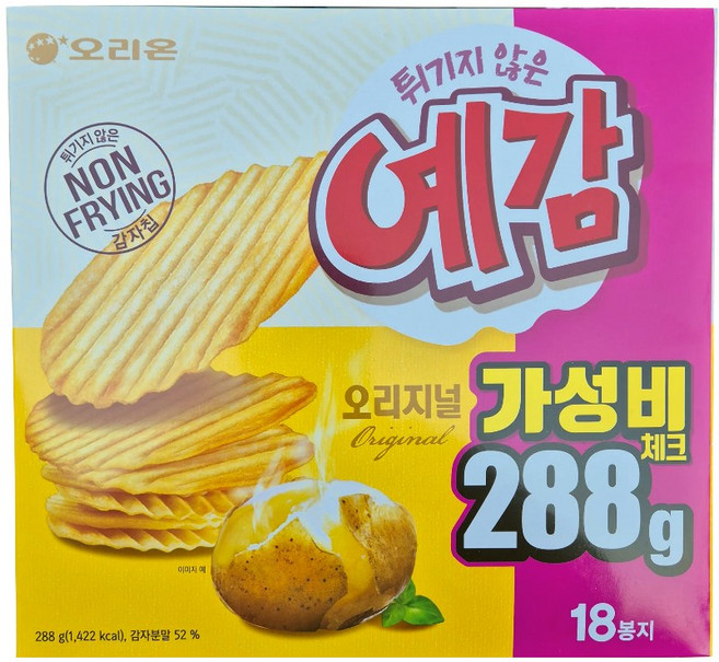 오리온 예감 오리지널 대용량 실속형, 18개, 16g