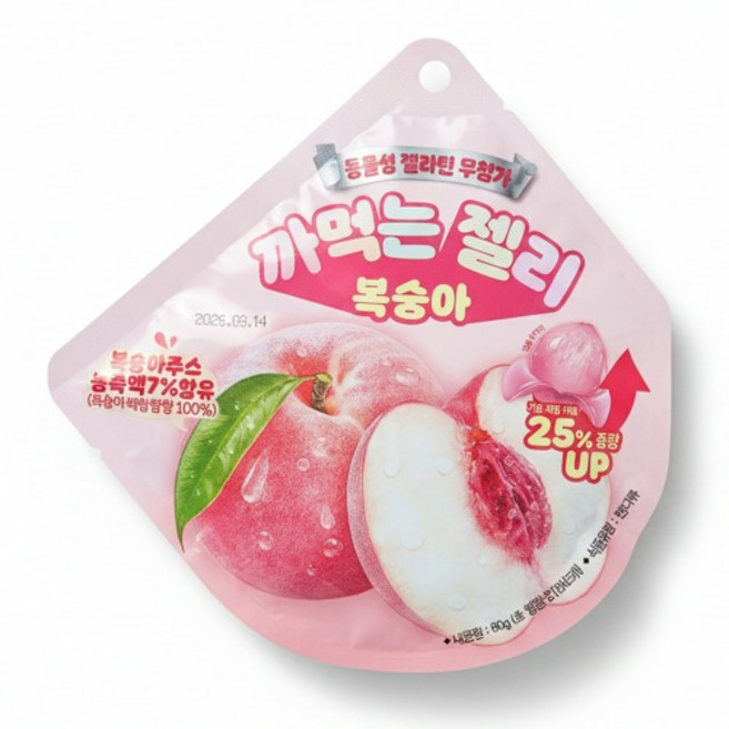 까먹는 젤리 복숭아 60g X 10개입 총 600g 개별 포장