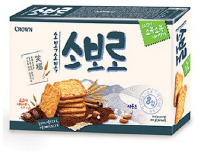 크라운 소복소복 소보로 과자, 240g, 1개