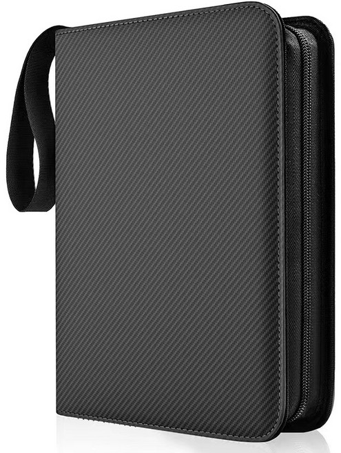 9포켓 900장 카드 보관 칼라 앨범 지퍼형 수납 바인더, 블랙