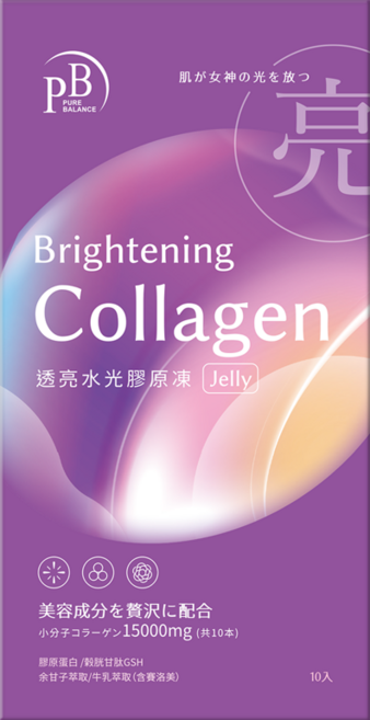 PURE BALANCE 透亮水光膠原凍10入, 20g, 1個