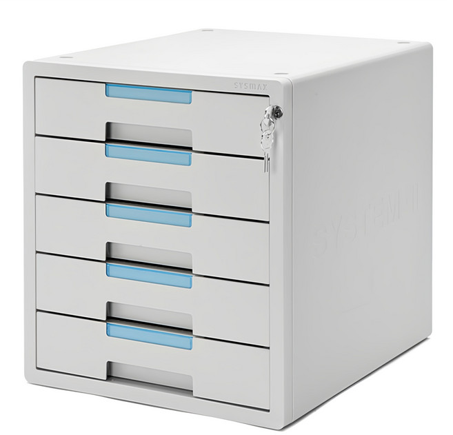 시스맥스 시스템 키 서류함, 그레이, 5단
