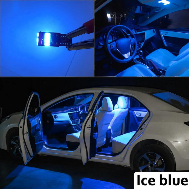 26Pcs LED 인테리어 조명 키트 Canbus BMW 5 시리즈 GT F07 528i xDrive 독서 썬 바이저 램프, 01 8000K Ice Blue
