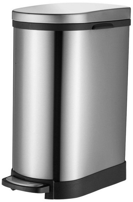 심플휴먼 휴지통 10L 양문형 페달 스테인리스, 10l U형 샌딩 실버