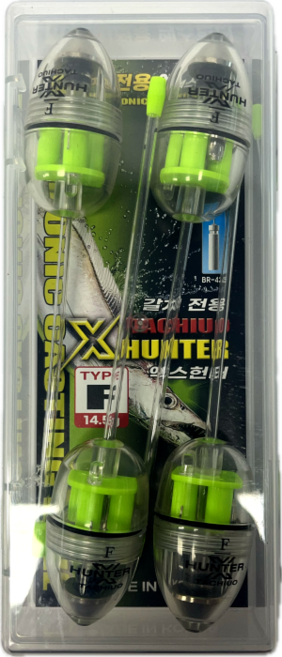 엑스헌터 전자 캐스팅볼 X-hunter 던질찌, F, 1세트, 클리어 그린F