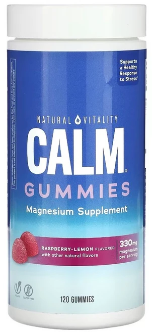 Calm Gummies 캄 구미 젤리 마그네슘 보충 라즈베리 레몬맛 120개, 1개, 120정 - 쿠팡