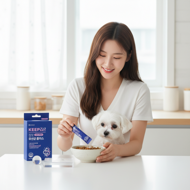 강아지 묽은변 변비 완화 소화효소 프리미엄 유산균 영양제, 2개