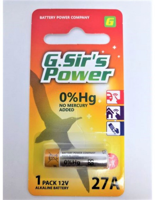 G.Sir's 23A 12V 電池, 1個, G`Sirs 2 7 A 卡裝一顆