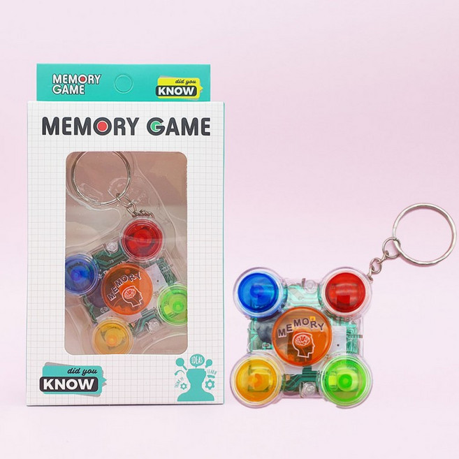5000 메모리게임 열쇠고리 2개묶음-기억력 테스트 암기력향상 미니게임기, 1개