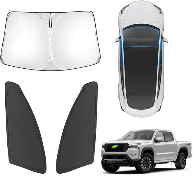 2022-2025년형 렉서스 NX250 NX350 NX350h NX450h+ 전면 및 측면 창문 선쉐이드 커버 커스텀 핏 NX 접이식 선바이저 프로텍터가 열 자외선을 차단합니다, 25 2022-2024 Nissan Frontier S
