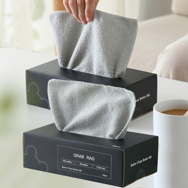 홈브로 뽑아쓰는 차량용 다용도 극세사 세차 타월 40매, 그레이, 1세트