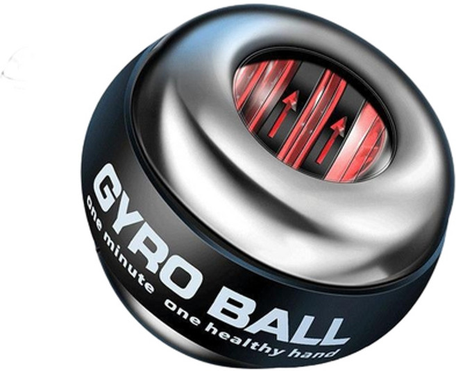 GYRO BALL 磁力發光腕力球 握力器, 彩燈金屬款 球包, 1個