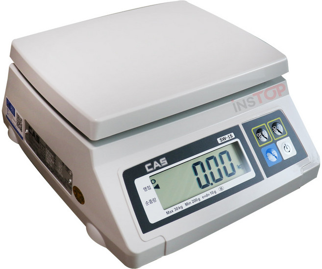 카스 전자저울 최대 30kg 계량 10g 단위 업소용 산업용 주방 저울 SW-1S, SW-1S(30kg/10g)