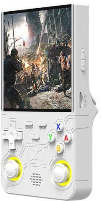 새로운 R36 울트라 레트로 휴대용 게임 콘솔 4.0인치 오픈 소스 Linux 시스템 128GB 비디오 플레이어, white-128GB