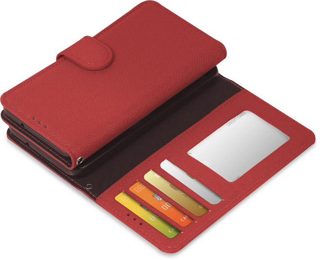 폰누리 미라쥬 소가죽 지갑형 카드 수납 휴대폰 케이스