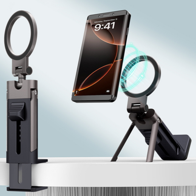 다용도 맥세이프 투모드 휴대폰 거치대, 1개, black